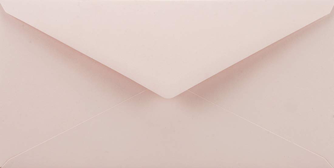 Netuno 25x sobres largos rosa pálido DIN DL 110x220mm 115g Sirio Color Nude engomado solapa puntiaguda sin ventana americanos para invitaciones Navidad tarjetas boda carta facturas dinero bricolaje