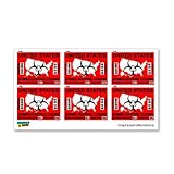 Zombie Hunting License Permit Red - Set of 6 - Biohazard Response Team - Window Bumper Stickers