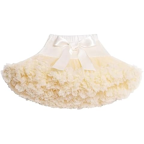 Baby Girls Petticoat Fluffy Tutu Skirts Princess Layered Dance Dress Tulle Skirts for Party Birthday Halloween Beige Cover