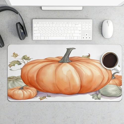 Fall Watercolor Pumpkins Desk Pad con Base de Goma miniatura 5