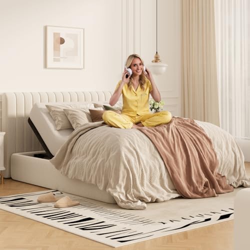 FLEXISPOT Adjustable Bed Frame Bases Queen, Massage, Zero Gravity, Memory Postions, Quick Assembly, Whisper Quiet Durable Motor, Adjustable Leg, Underbed Light, Wireless Remote, 750Ibs.
