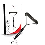 Star-BBQ Grillbürste für Emaille, Edelstahl und Gusseisen - Rostfrei für Holzkohle-Grill Gas-Grill und Elektrogrill