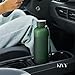 KIVY Slim Water Bottle 32oz [Lightweight & Shatterproof Tritan] Fits Backpack & Cupholder for Travel, Sports, School, Gym - Clear water bottle with measurements - Transparent Beige - Dishwasher Safe