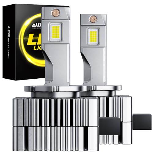 AUXITO D3S Light Bulbs 50000LM 6500K Cool White Direct Replacement D3S/D3R LED Fog Light Bulbs with Fan Plug and Play CANbus Ready No Flicker Pack of 2