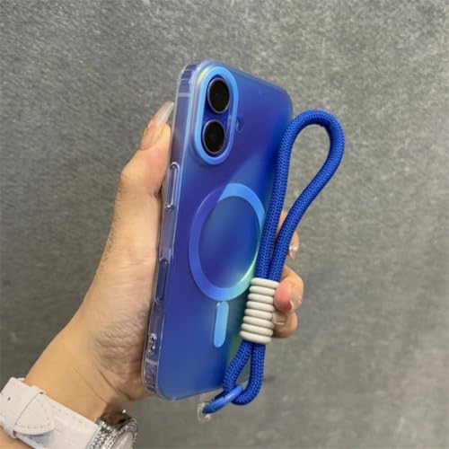 Coque iPhone 16 Plus magnétique antichoc au fini mat et reflets laser arc-en-ciel