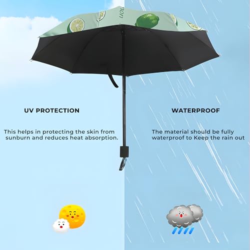 Image of Kraptick Printed Travel Umbrella for Rain, UV, Wind Proof, Water-Proof Umbrella for Men /Women /Boys /Girls /Kids (UMBR-02)