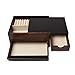 Umbra Stowit Jewelry Box - Modern Keepsake Storage Organizer with Hidden Compartment Drawers for Ring, Bracelet, Watch, Necklace, Earrings, and Accessories, Black/Walnut