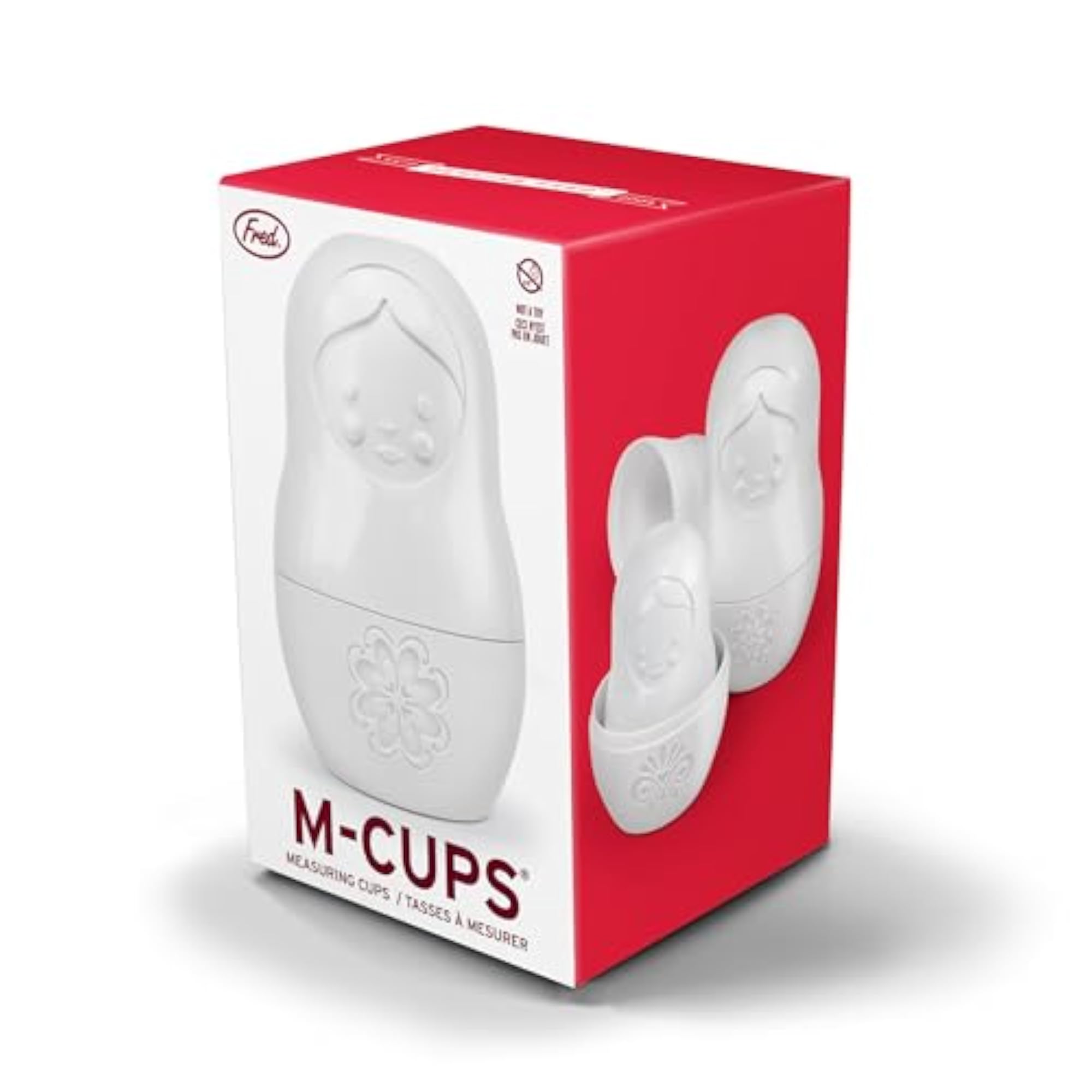 White Matryoshka Dry Measuring Cups, Set of 6