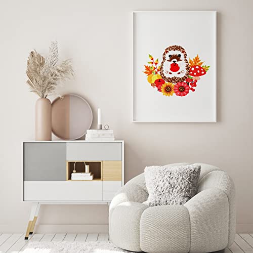 Image of Louise Maelys Cute Hedgehog Embroidery Kit for Beginners Animal Craft | Cross Stitch Kits Offer a Complete Set for DIY Lovers. Needlepoint Kit for Beginners and Adults to Explore Creative Hobbies