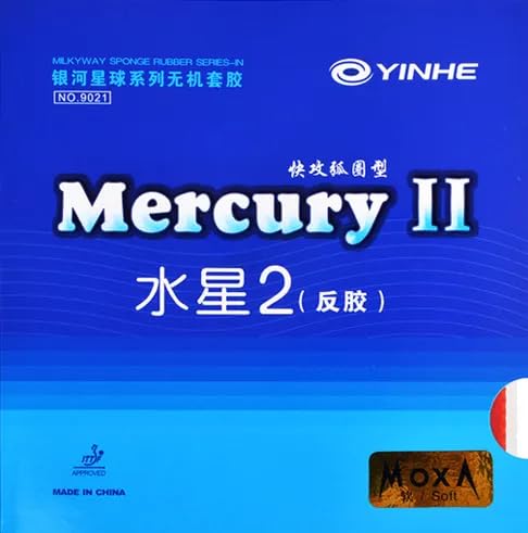 Mercury 2 Table Tennis Rubber, High Control & Spin, Tacky Surface, Ideal for Allround & Offensive Play, 2.2 mm-image-13