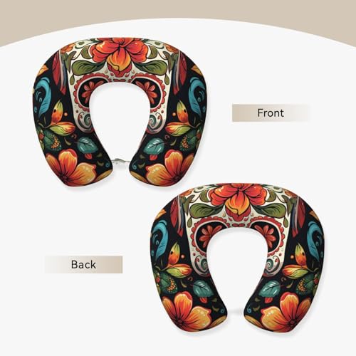 Almohada de viaje espuma viscoelástica cervical negra miniatura 2