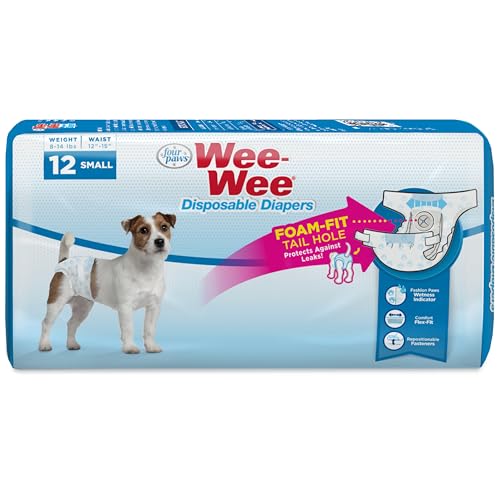 Image of Four Paws Wee-Wee Disposable Dog Diapers, Small, 12 Count