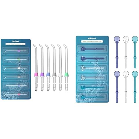 Replacement Heads for Waterpik Water Flosser (6 Classic Jet Tips & 6 Tongue Cleaner Tips) Cover