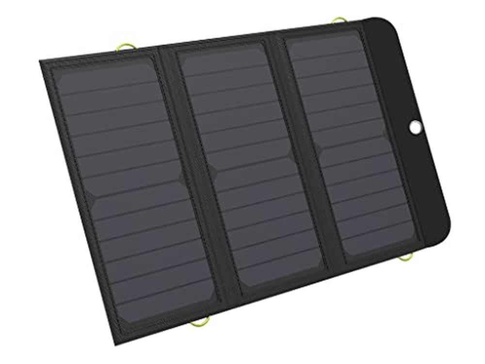 Sandberg Ładowarka solarna 21 W 2 x USB-C + USB C, ładowarka solarna z wbudowanym powerbankiem, wodoodporna, szybkie ładowanie, USB-C QI 3.0, 10000 mAh, składane panele słoneczne, do wędrówek, na