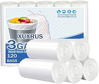 XUXRUS Bathroom Small Trash Bags Biodegradable 3 Gallon Garbage Bags Clear Compostable Bags