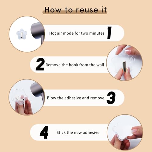 MultiValue Klebehaken, Wiederverwendbar 2 PCS Haken Selbstklebend mit 4 Aufklebern Klebehaken Extra Stark für Badezimmer Küche Schlafzimmer Büro (Stern)