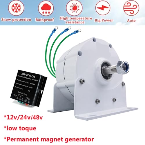 Kit generatore Eolico con regolatore di Carica, apparecchiatura per la Produzione di energia elettrica Verticale, generatore Eolico Senza Ingranaggi ad Alta efficienza da 10000 W - Soluzione
