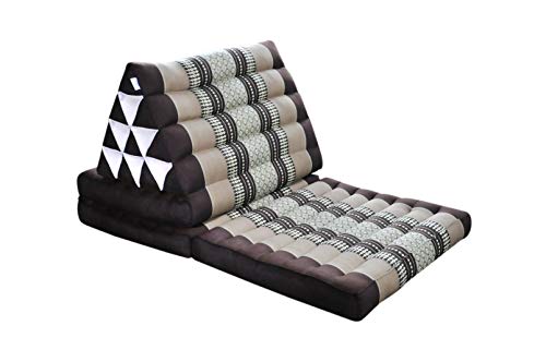 【kodan】 三角枕クッション エレファント 象 三角まくら 三角枕 三角クッション kodan アジアンクッション アジアン雑貨 タイ輸入雑貨 エスニック 手作り 雑貨 バリ風 リゾートスタイル 家具 インテリア 椅子 座布団 クッション ハンドメイド 大きいサイズ (ブラウン系)のサムネイル