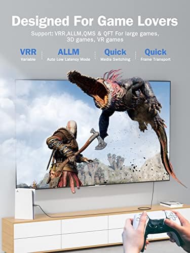 Lemorele 4K Fiber HDMI Cable HDMI Lead Fibre Optic HDMI Cable High Speed 18Gbps, 4K@60Hz Compatible Fire TV, 3D Support, Ethernet Function, Video 4K 2160p, 1080p, 3D, 4K TV/HDTV/Blu-ray (15m)
