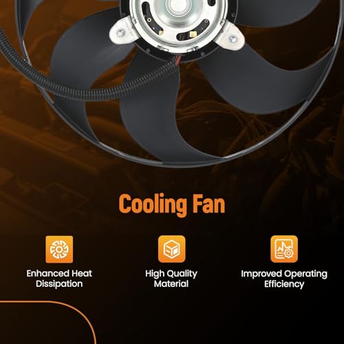 Image of maXpeedingrods 345 MM Radiator Cooling Fan Driver Side for Volkswagen Beetle 1999-2006, 6QD959455 1C0959455 6N0959455L