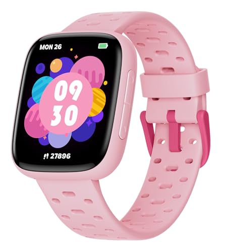 TICTIKY Fitness Tracker Orologio Bambini 6-16 - Senza APP, 1,83 Schermo AMOLED Orologio Intelligent con Contapassi, Monitoraggio Sonno/Frequenza Cardiaco, IP68 Impermeabile, smartwatch Per Ragazze