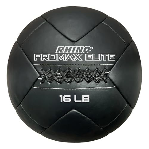 Champion Sports PRX16 Rhino Promax Elite Slam Balls, 16 lb, Soft Shell with Non-Slip Grip, Medicine Wall Exercise Ball for Weightlifting, Plyometrics, Cross Training, & Home Gym Fitness