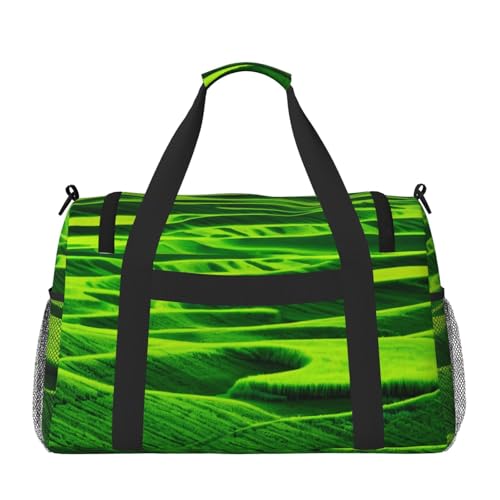 Verdant Vistas Print Travel Duffel Bag for Men & Women, Foldable Travel Bags and Spacious Weekender Tote Bag for Storage Toiletry Luggage Personal Item2