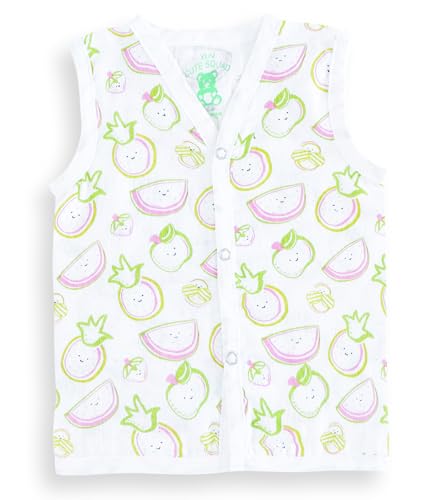 Image of YUV Baby Girls & Boys 100% Cotton Muslin Jabla Printed Snap Button T-Shirts, Pack of 5