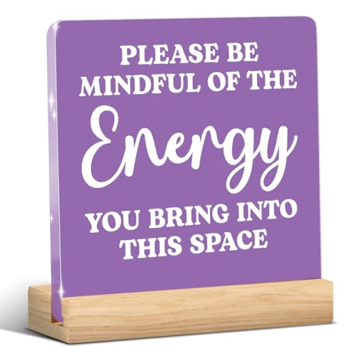 Purple Home Office Decor,Inspirational Meditation Zen Decor,Spiritual Acrylic...