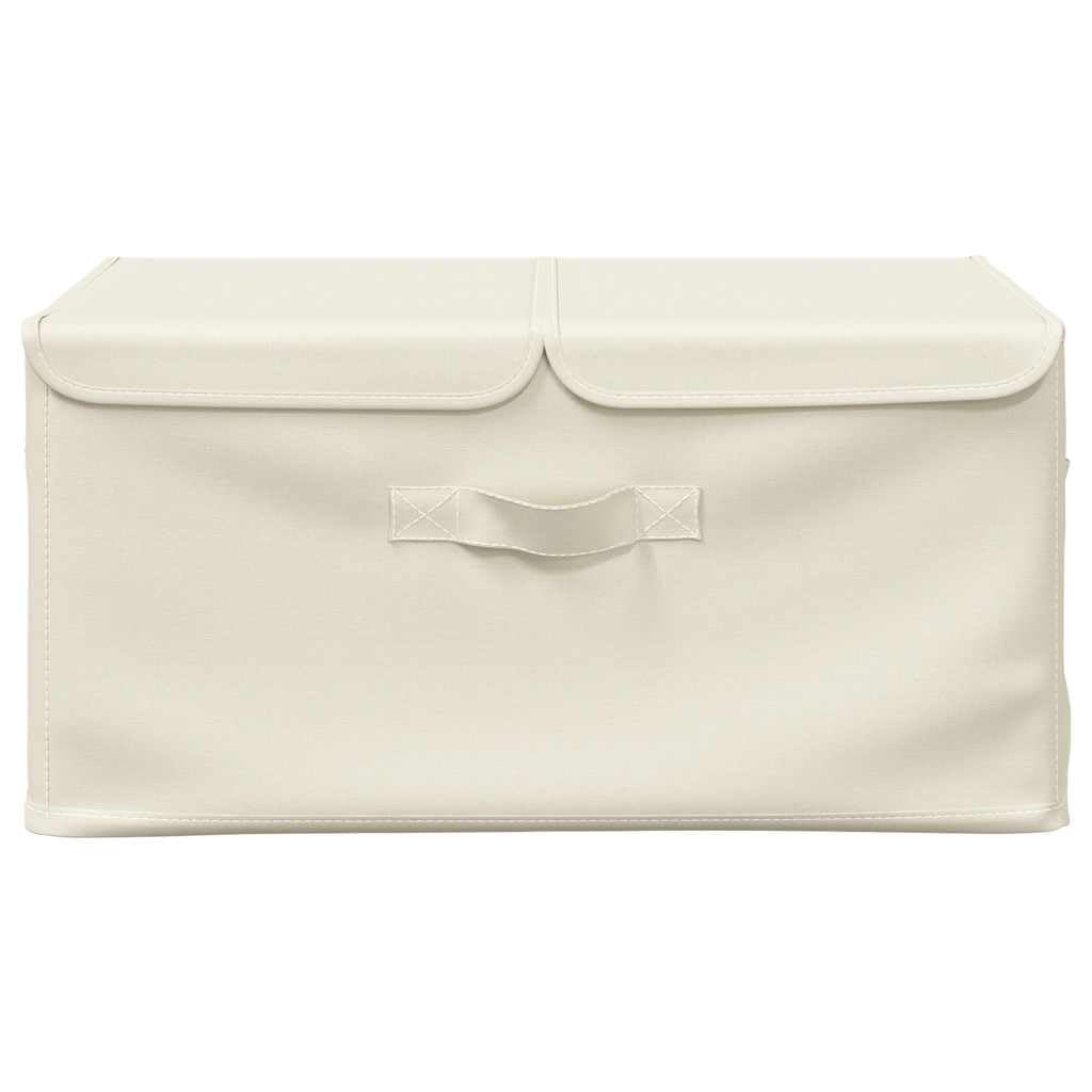 Cesto Portaoggetti in Tessuto Oxford con Coperchio, Contenitore Pieghevole a Doppio Scomparto con Manici, Grande Organizer Pieghevole per Camera da Letto, Soggiorno e Armadio (2 PCS)