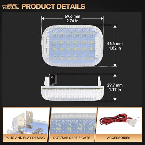 Luces LED Ford Transit con arnés de cables y potente brillo blanco de 6000K 3