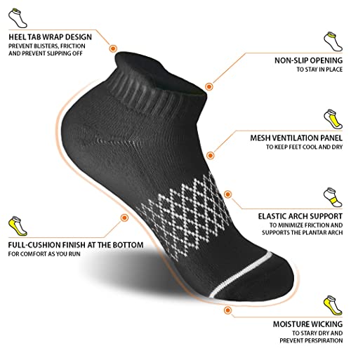 Athletic Hiking Socks for Women/Men Best Gifts/Cushioned Moisture Wicking Sports Socks(5Pairs)2