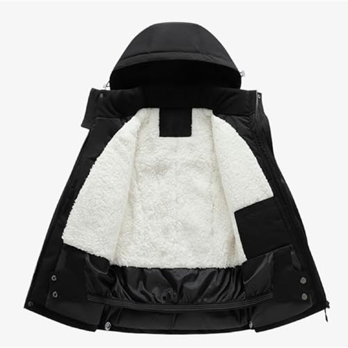 Boys Girls Winter Ski Jacket & Pants Set 2-Piece Snowsuit, Children's Hoodie Down Coat Ski Jacket & Bib Pants Ski Suit2