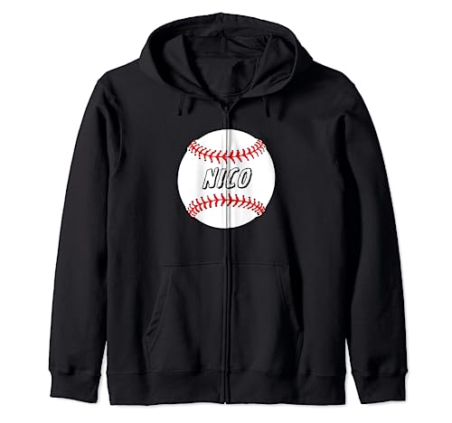 Nombre personalizado Nico Sports Celebrations Baseball Sudadera con Capucha