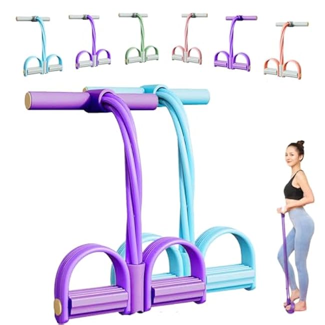 Stirrup Puller for Exercise, 2025 Upgraded Stretching Belt, Latex Pull Rope Fitness Equipment, Used for Strength Training, Abdomen, Waist, Arms, Legs, Home Fitness Equipment
