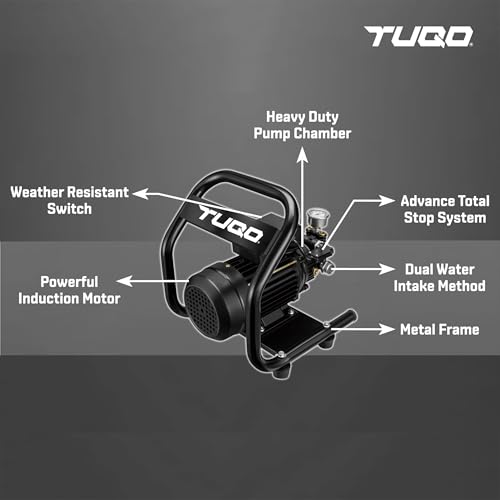 Image of TUQO High Pressure Car Washer, 2200 Watts Motor, 150 Bars Pressure, 8L /Min Flow Rate, 9m Steel Mesh Outlet Hose for Commercial Use, Portable for Car, Bike, Home & Outdoor Cleaning - HW2050