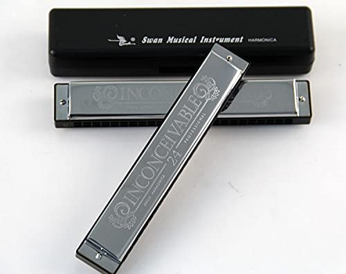 Harmonica Populaire 24 trous vibrato harmonica clé C polyphonique harmonica noir octave Tuner harmonica avec boîtier - Les Beatles, Paul McCartney, John Lennon, RIngo Starr, George Harrison Harmonica Populaire 24 trous vibrato harmonica clé C polyphonique harmonica noir octave Tuner harmonica avec boîtier – Image 6
