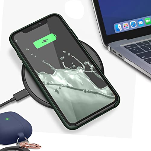 Image of VONZEE Liquid Silicone Soft Back Cover for iPhone 11 Case, Shockproof Slim Camera & Full Body Protection Non Yellowing Cover with Microfiber Lining & Logo Cut (6.1 Inch) -Alpine Green