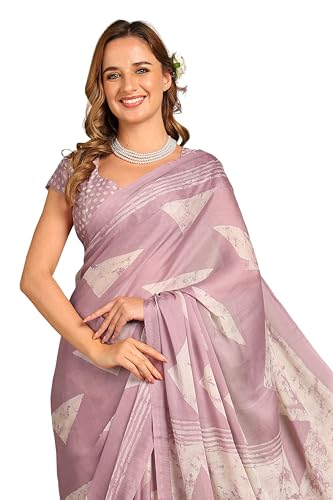 Image of MIRCHI FASHION Saree for Woman Chiffon Floral Printed | Lightweight Daily Wear Women's Sari with Unstitched Blouse Piece (Available in 20 Colors)