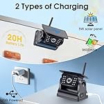 Wireless Backup Camera for Trucks & RVs – Solar-Powered, 1080p HD, Night Vision, Waterproof, Magnetic Mount, Easy Installation for Towing & Parking - Image 2
