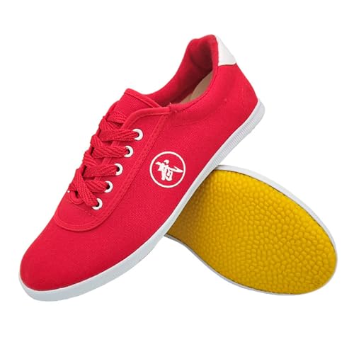 ForceRoute Tai Chi Wu Shu Kung Fu Scarpe,Scarpe da Taekwondo Sport Boxe,Scarpe da Ginnastica per Arti Marziali,Scarpe da Karate,Tela,Unisex,Uomo Donna,Traspirante,per Wing Chun Meditazione