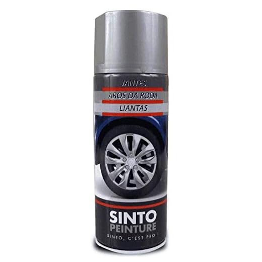 SINTO - Bombe peinture Jantes - Gris aluminium - Aérosol 400 ml
