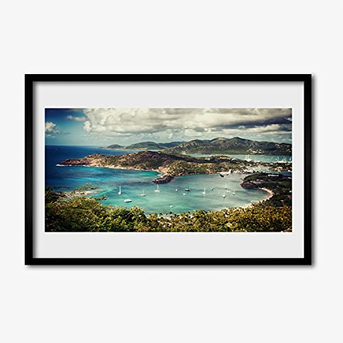 Cadre en MDF robuste et affiche encadrée paysage de bateau de la baie photo image haute netteté