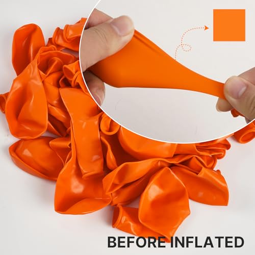 PartyWoo Orange Balloons 52pcs 12 Inch Fall Latex Helium Balloons for Birthday Baby Shower Graduation Tangerine Little Cutie Pumpkin Tropical Sunshine Boho Theme Party Decorations Orange-Y9