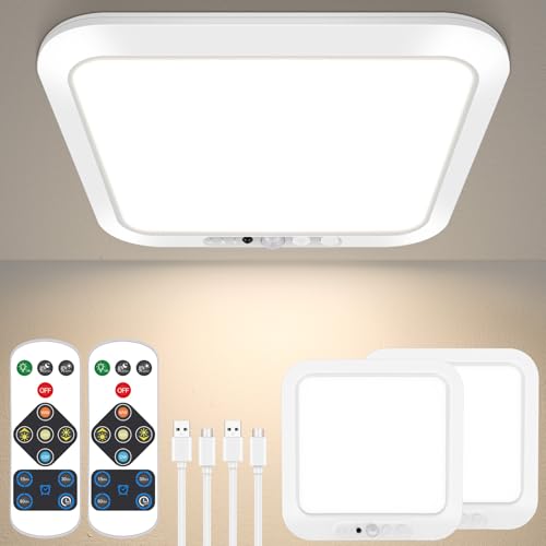 2-Pk Bairth 7" 500 Lumen Rechargeable Motion Sensor Dimmable Magnetic LED Lights