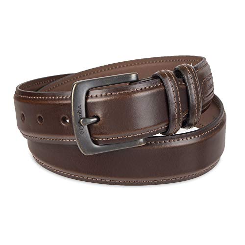 Columbia Men's Leather Classic Tan and Brown Casual Belt for Jeans, Khakis, Chinos2