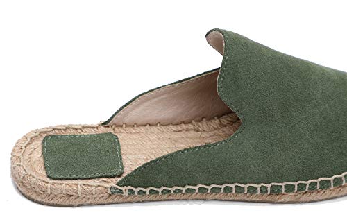 Image of Women's Simple Mule Breathable Flat Espadrilles Shoes, Pure Color Mules