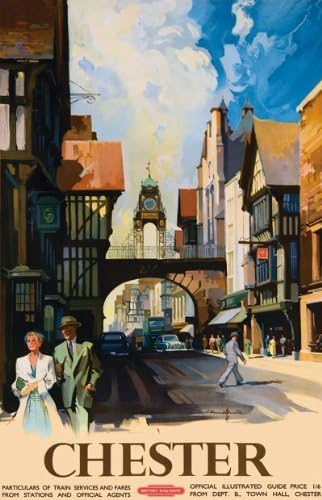 Vintage Chester British Railways Travel Poster Wall Art Print | (A2 420 x 594mm)