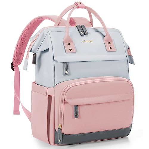 Image of LOVEVOOK Laptop Backpack for Women, 17 Inch Work Business Backpacks Purse With Large Capacity, Waterproof Nurse Bag College Bookbag for School, Waterproof Casual Daypack for Travel