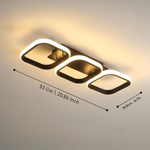 Image of Smartway 40W Rectangular Ryker LED Ceiling Light | Modern Decorative | 3 Light Modes (Warm, Cold & Natural White) | Bedroom, Living Room, Dining, Office | 1 Year Warranty